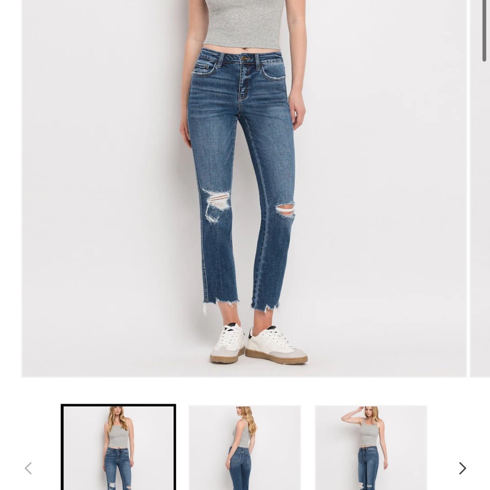 Flying Monkey Blue Ankle Cropped Jeans